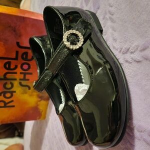 Rachel Shoes Black Patent Mary Jane Flats